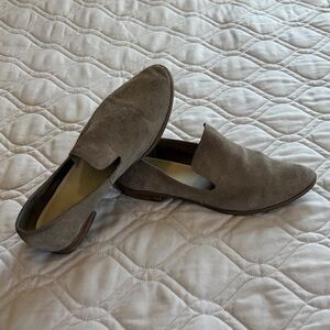 Crown Vintage Women's Suede Slip-On Loafers in Taupe
